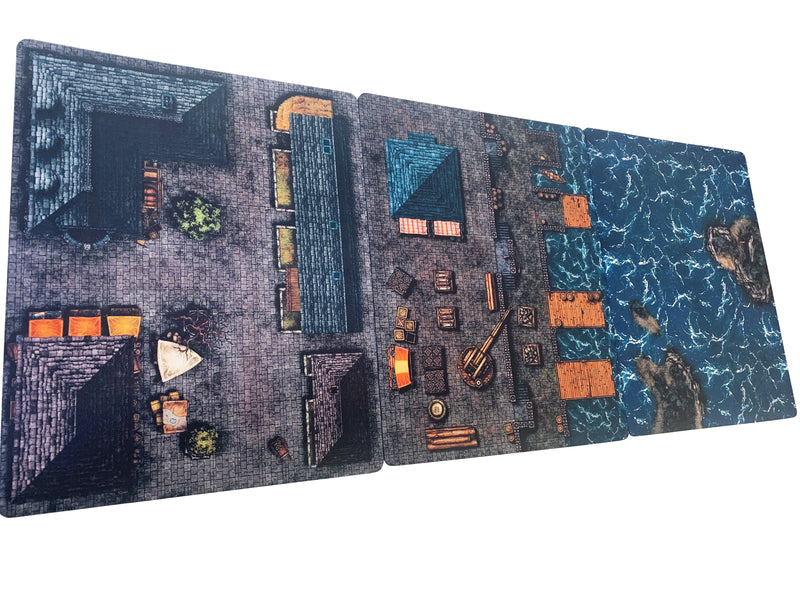 Jungle map 2 pack, Cavern, Tavern, Forrest, Graveyard D&D Battlemat