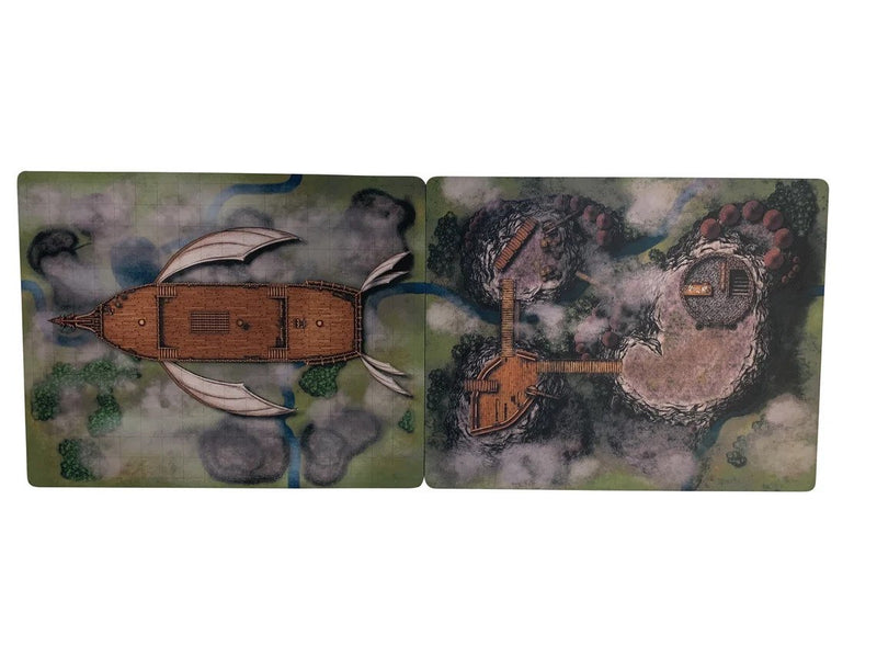 Jungle map 2 pack, Cavern, Tavern, Forrest, Graveyard D&D Battlemat