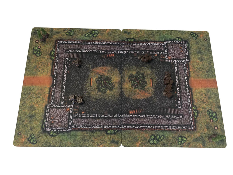 Jungle map 2 pack, Cavern, Tavern, Forrest, Graveyard D&D Battlemat